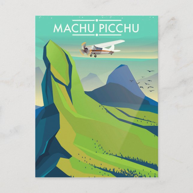 Carte Postale machu picchu poster Voyage de vol (Devant)