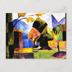 Carte Postale Macke - Jardin sur le lac Thun