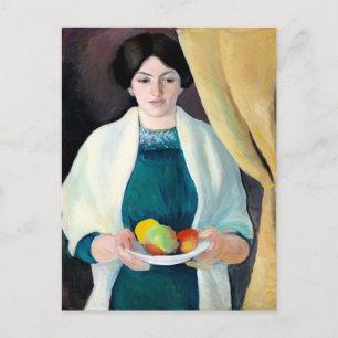 Carte Postale Macke - Portrait de la femme de l'artiste,