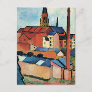 Carte Postale Macke - St. Mary's avec la maison et Chimney