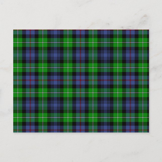 Carte Postale MacKenzie Tartan (alias Seaforth Highlanders Tarta (Devant)
