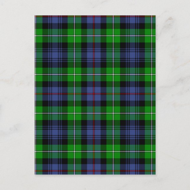 Carte Postale MacKenzie Tartan (alias Seaforth Highlanders Tarta (Devant)