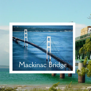 Carte Postale Mackinac Bridge, Mighty Mac, Michigan Postcard