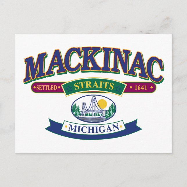 Carte Postale Mackinac-glacière-SVG-[Conver (Devant)