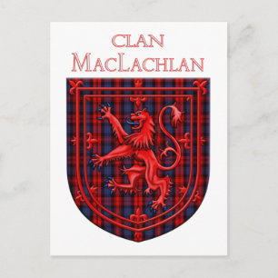 Carte Postale Maclachlan Tartan Scottish Plaid Lion Rampant
