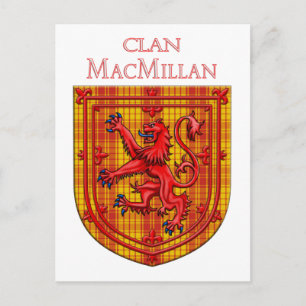Carte Postale MacMillan Tartan Scottish Plaid Lion Rampant