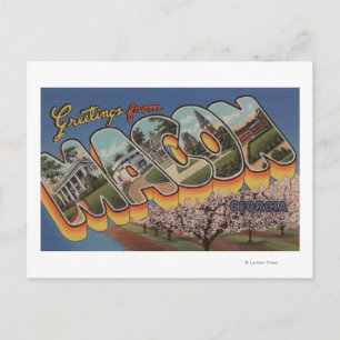 Carte Postale Macon, GéorgieScènes de grandes lettresMacon, GA