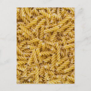 Carte Postale Macro pasta Fusilli en tant que structure arrière
