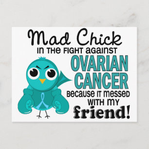 Carte Postale Mad Chick 2 Ami Cancer de l'ovaire