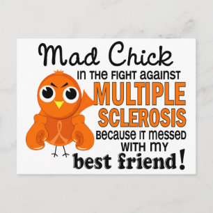 Carte Postale Mad Chick 2 Meilleur Ami Sclérose en plaques MS