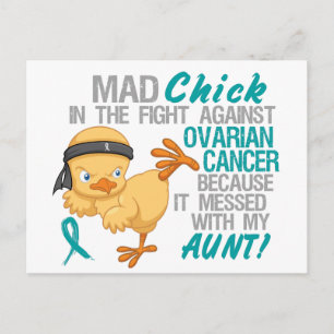 Carte Postale Mad Chick Messed With My Aunt 3 Ovarian Cancer