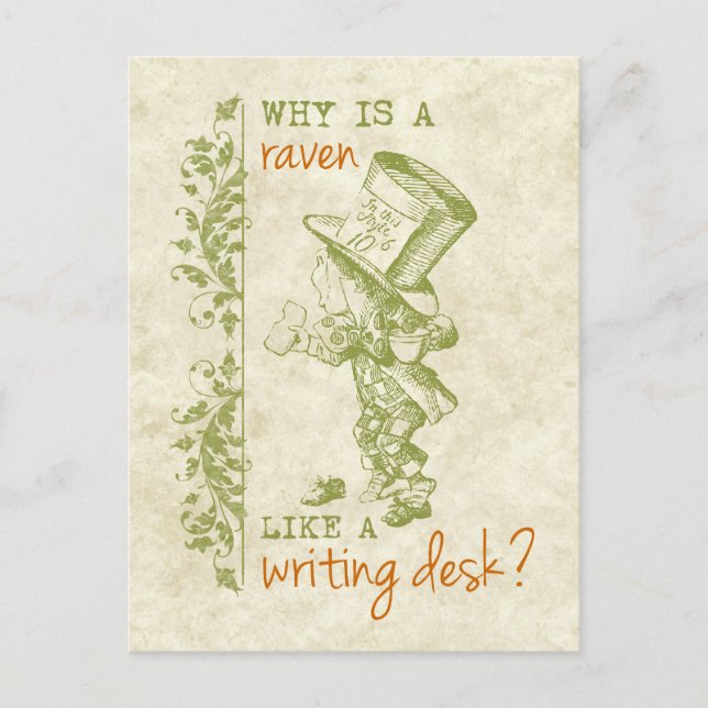 Carte Postale Mad Hatter, Alice au pays des merveilles (Devant)