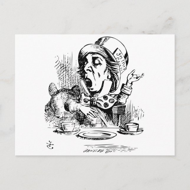 Carte Postale Mad Hatter engaging in rhetoric (Devant)