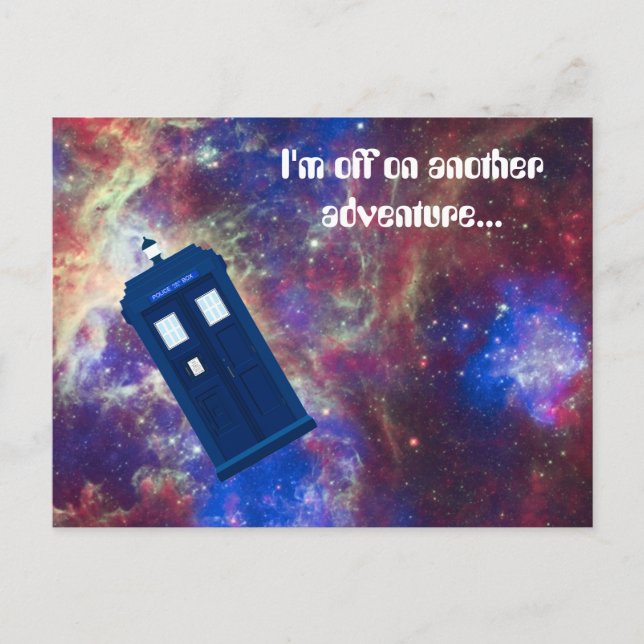 Carte Postale Mad Man with a Box traveling through space (Devant)