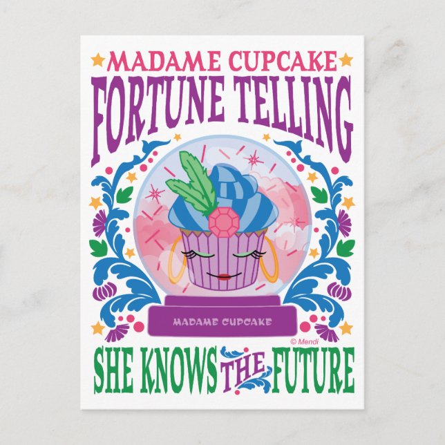 Carte Postale Madame Cupcake Fortune (Devant)