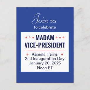 Carte Postale Madame la Vice-présidente Kamala Harris 2d Inaugur