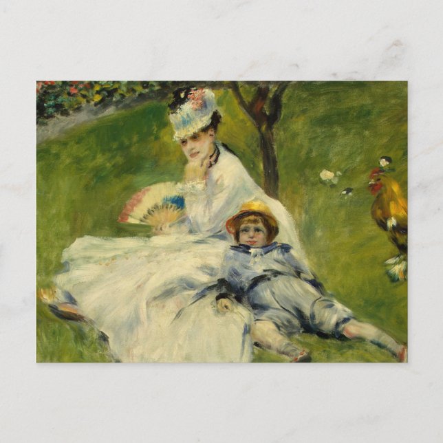 Carte Postale Madame Monet et son Fils par Auguste Renoir (Devant)
