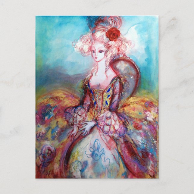 Carte Postale MADAME POMPADOUR / Elégante mode beauté (Devant)