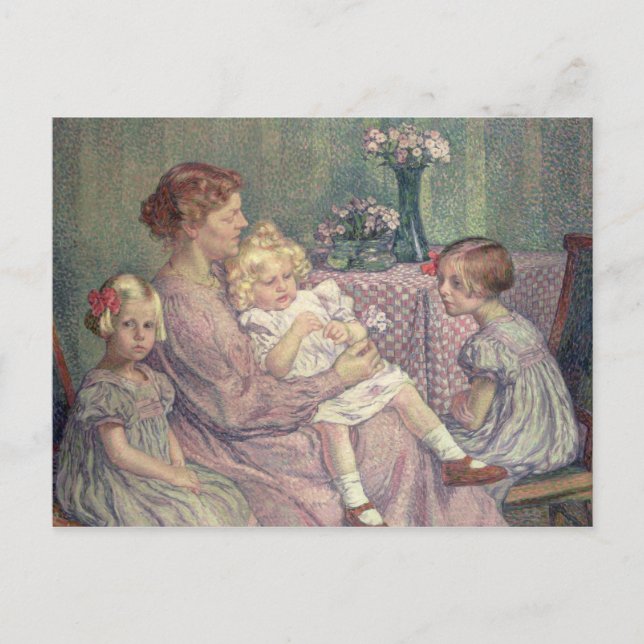Carte Postale Madame van de Velde et ses enfants, 1903 (Devant)