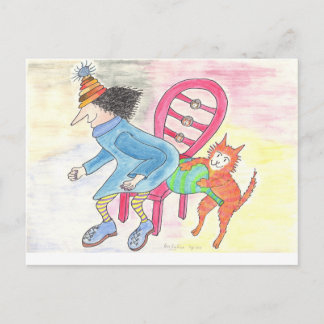 Carte Postale MadCatWoman & WhoopeeCushionCat n° 1