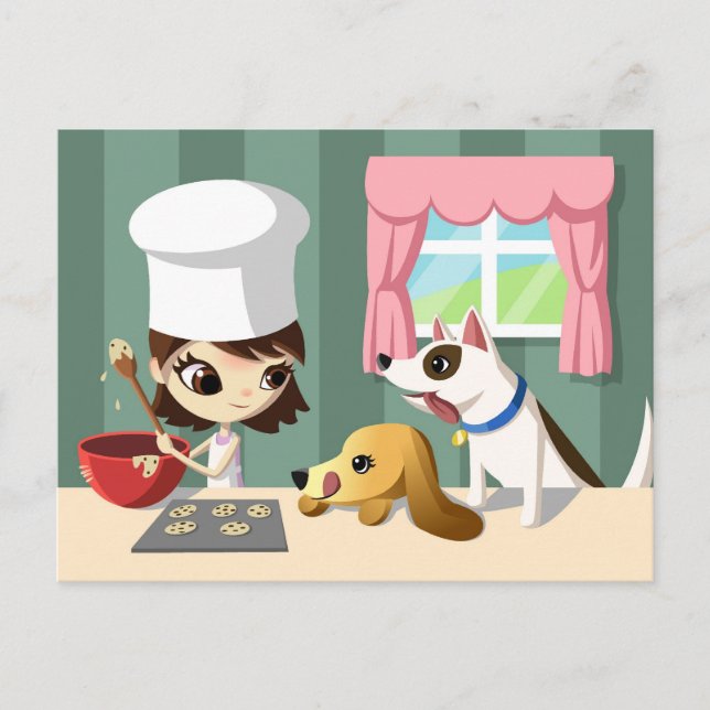 Carte Postale Maddi et Hungry Pups (Devant)
