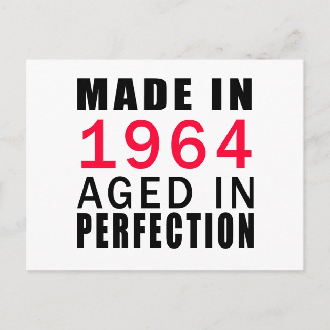 Carte Postale Made in 1964 Aged in Perfection (Devant)