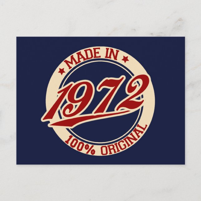 Carte Postale Made In 1972 (Devant)