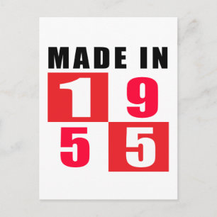 Carte Postale Made in 55 Birthday Designs
