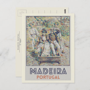 Carte Postale Madeira carreiros do monte illustration Portugal