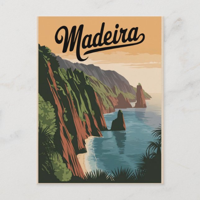 Carte Postale Madeira Portugal Vintage (Devant)