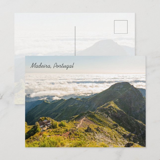Carte Postale Madeira PR 1.2 Pico Ruivo Mountain View (text) (Devant / Derrière)