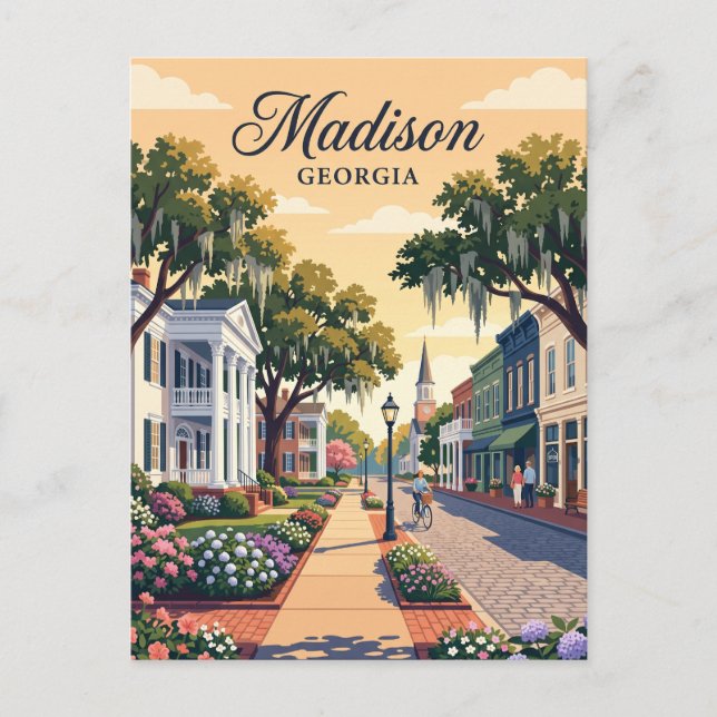 Carte Postale Madison, Géorgie (Devant)