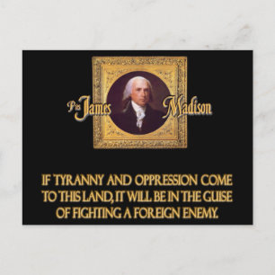 Carte Postale Madison sur les ennemis étrangers