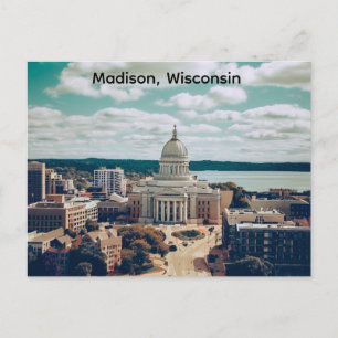 Carte Postale Madison, Wisconsin au Capitol