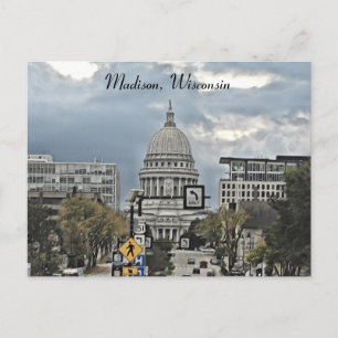 Carte Postale Madison, Wisconsin Capitol Building Photography
