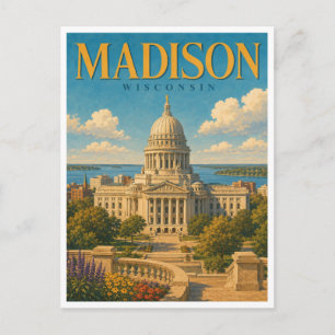 Carte Postale Madison Wisconsin State Capitol GeoSaga