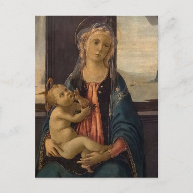 Carte Postale Madone de la mer par Botticelli (Devant)
