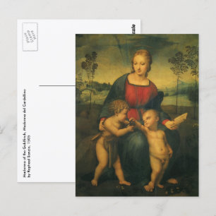 Carte Postale Madone du Chardonneret de Raphaël