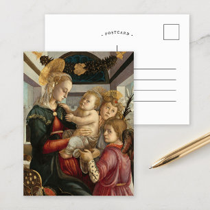 Carte Postale Madone et Enfant avec des Anges   Botticelli