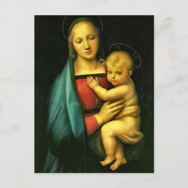 Carte Postale Madone et Enfant de Raphaël (Devant)