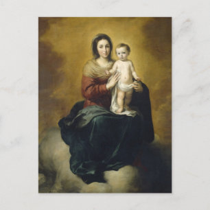 Carte Postale Madone et Enfant par Bartolome Esteban Murillo