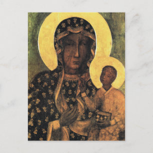 Carte Postale Madone noire Pologne Notre-Dame de Czestochowa imp