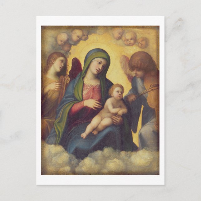 Carte Postale Madonna and Child and child in Glory, c.1520 (oil (Devant)