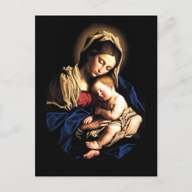 Carte Postale Madonna and Child Custom Postcard (Devant)