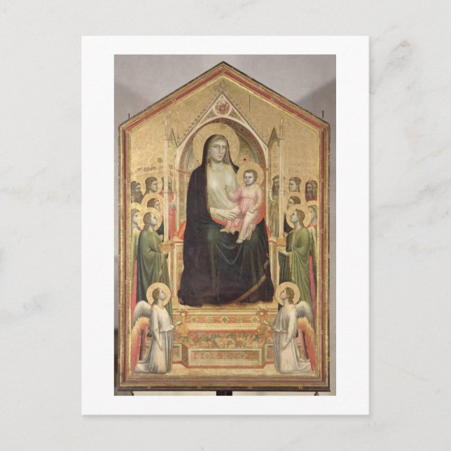 Carte Postale Madonna and Child Enthroned, c.1300-03 (PRE-restor (Devant)