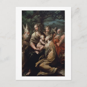 Carte Postale Madonna and Child with Saints, c.1529 (oil on pane