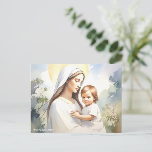 Carte Postale Madonna avec l'enfant Jésus (Debout devant)