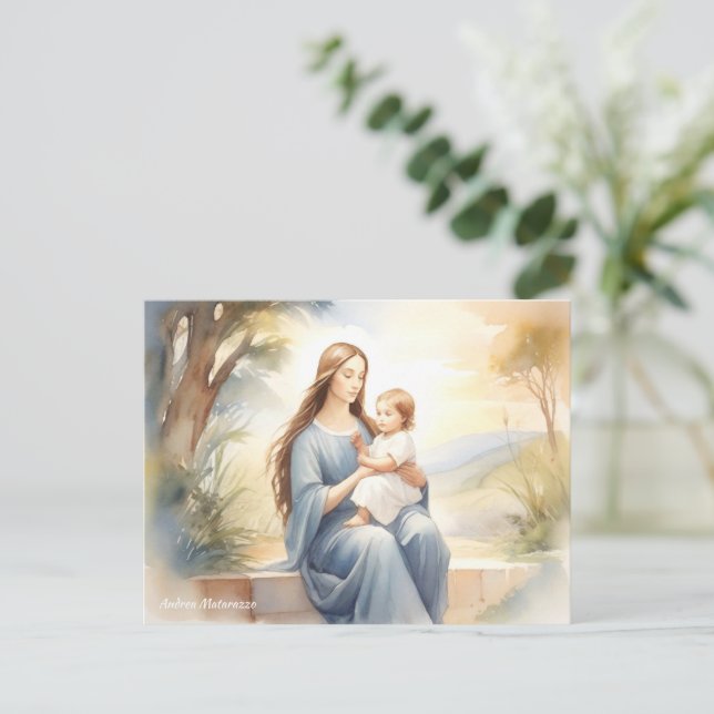 Carte Postale Madonna avec l'enfant Jésus (Debout devant)