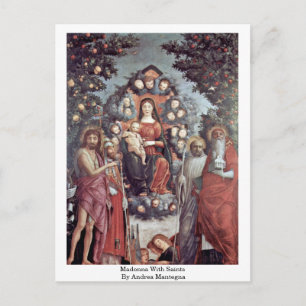 Carte Postale Madonna Avec Les Saints Par Andrea Mantegna