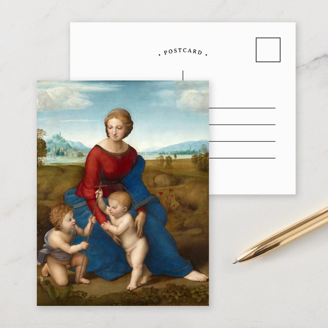 Carte Postale Madonna dans le pré | Raphael (Créateur téléchargé)